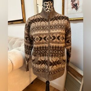 Ralph Lauren Llama zip up Exclusive Hand Knit Sweater